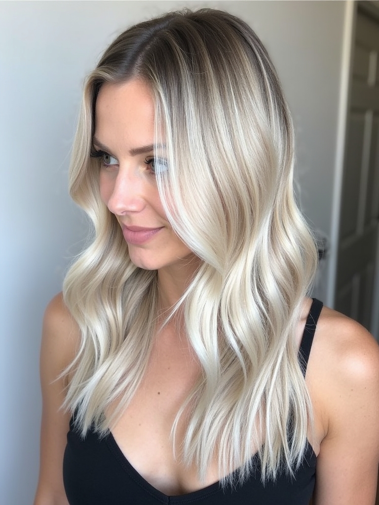Fall Hair Colors For Blondes: Champagne Blonde