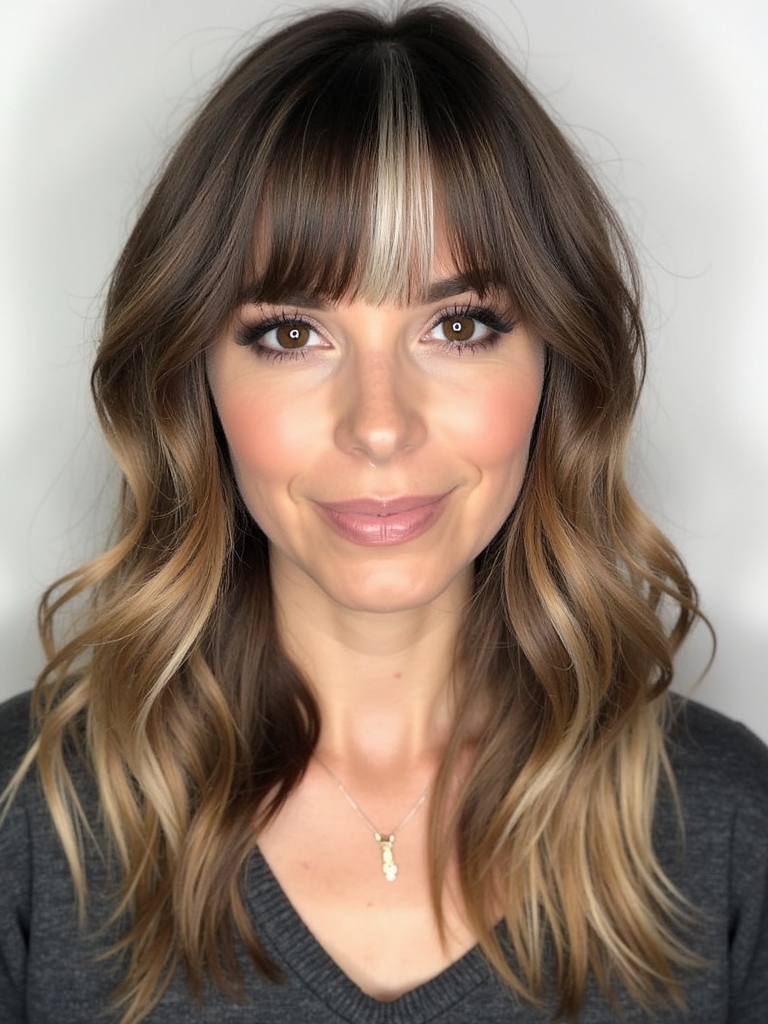 Mushroom Bronde Face-Framing Layers