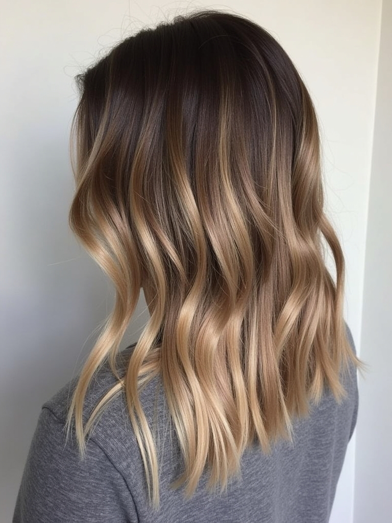 Mushroom Bronde Graduated Bob