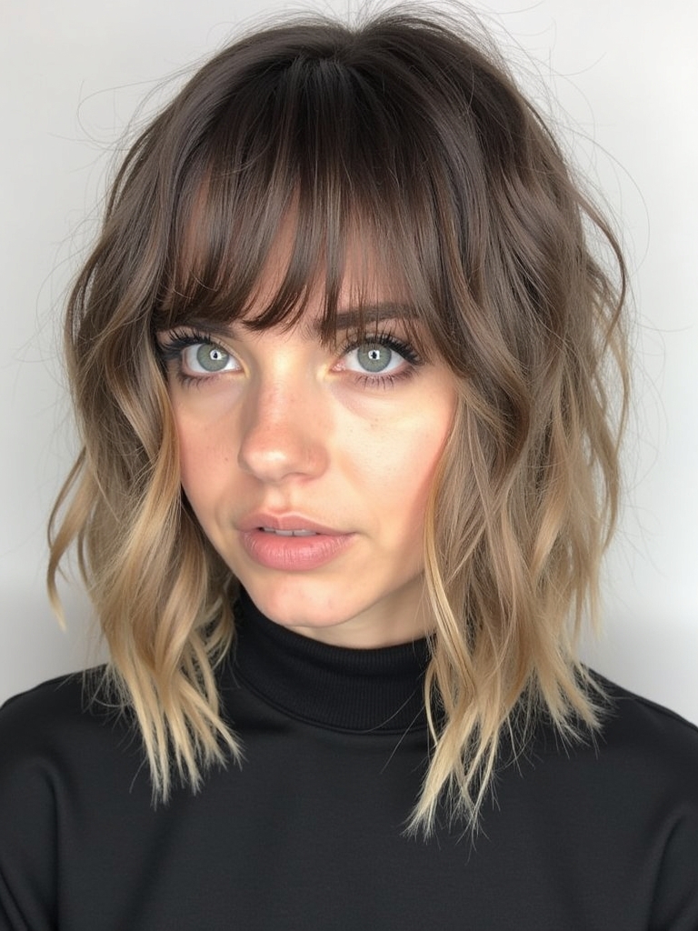 Mushroom Bronde Pixie