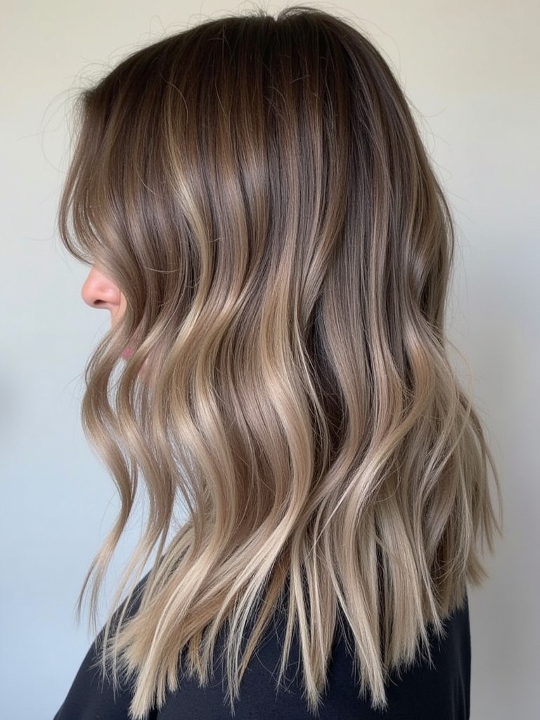 Brunette Balayage Hair: Caramel Mocha Swirl