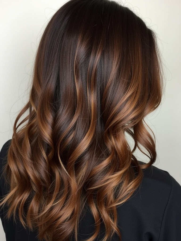 Brunette Balayage Hair: Golden Espresso Blend
