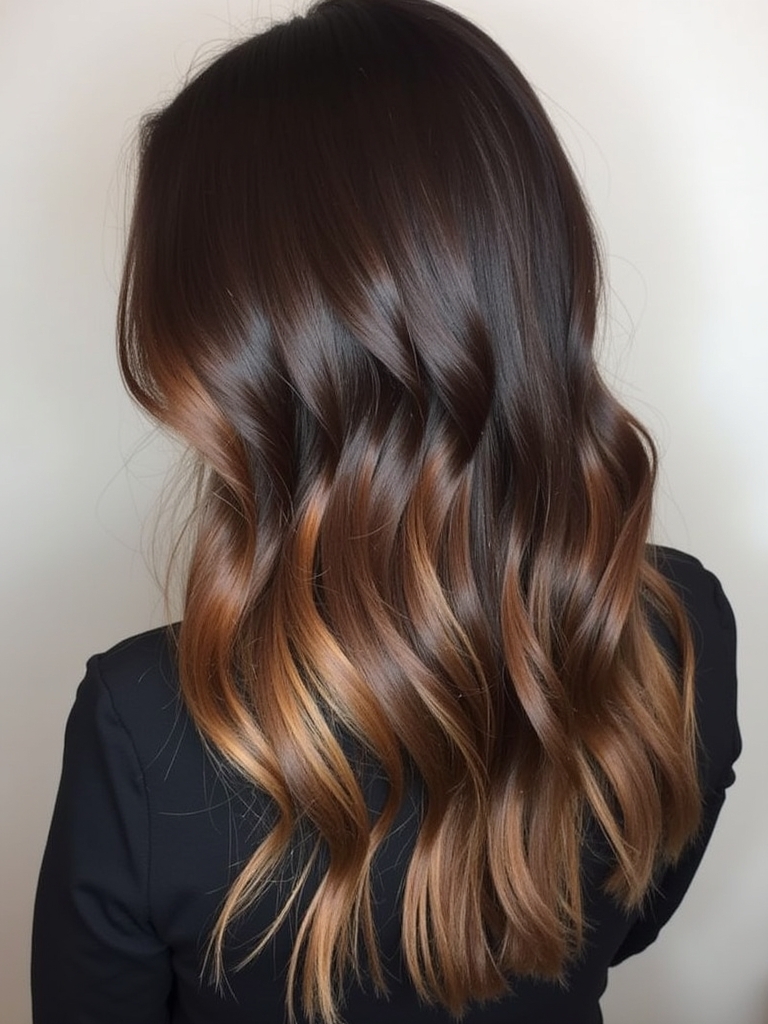 Brunette Balayage Hair: Mocha Ribbons